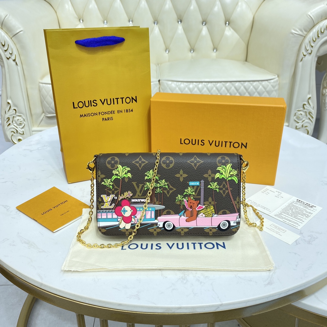 Louis Vuitton FELICIE POCHETTE Handbag Monogram M80859 